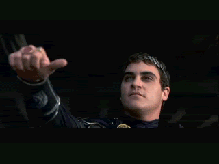 Commodus from Gladiator gif