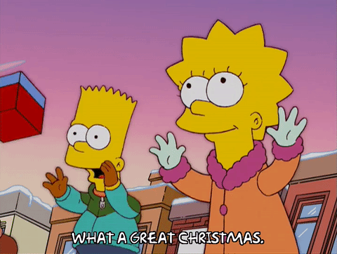 Xmas presents Simpsons gif